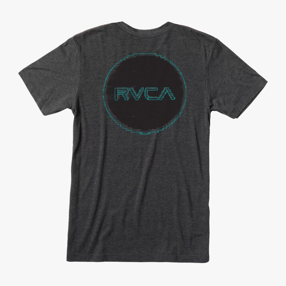 RVCA Man T-shirt Back Impression Grey Green New With Tags